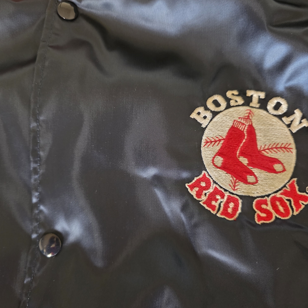 Swingster Vintage Boston Red Sox Satin Jacket Excellent Made in USA Large 1980s - Picture 3 of 12